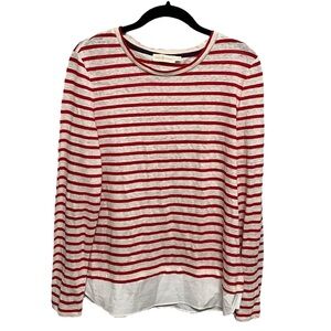 Tory Burch Linen Striped Top